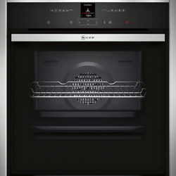 Neff B47CR32N1B Slide and Hide EcoClean Single Electric Oven, Stainless Steel